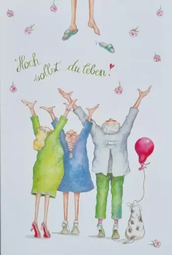 Christina Thrän Freut euch Briefkarte